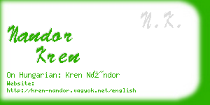 nandor kren business card